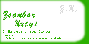 zsombor matyi business card